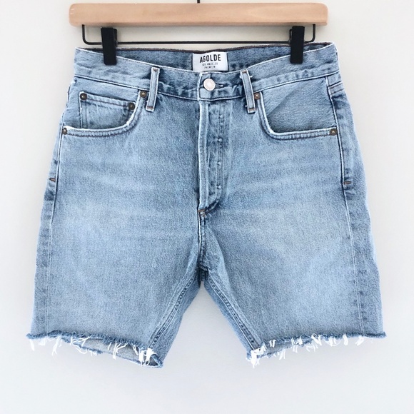 Agolde Pants - AGOLDE Rumi Mid Length Denim Shorts in Renewal